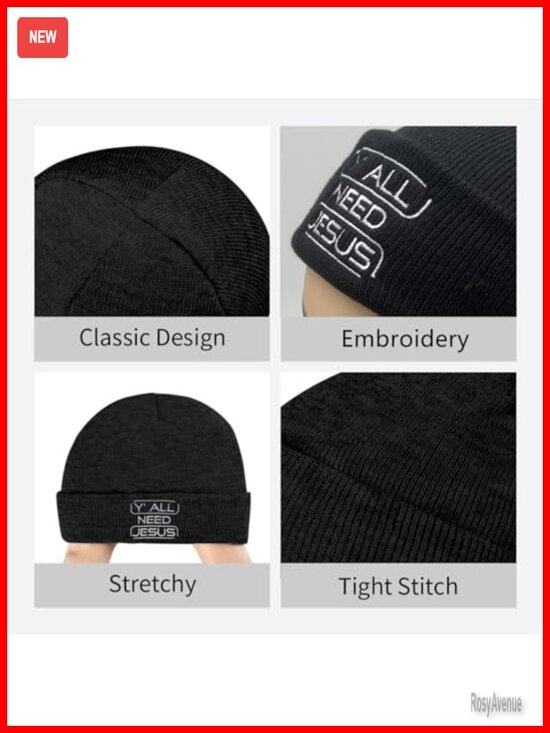 Unisex Stretch Knit Skull Beanie Hat, Acrylic Winter Cap for Outdoor Sports